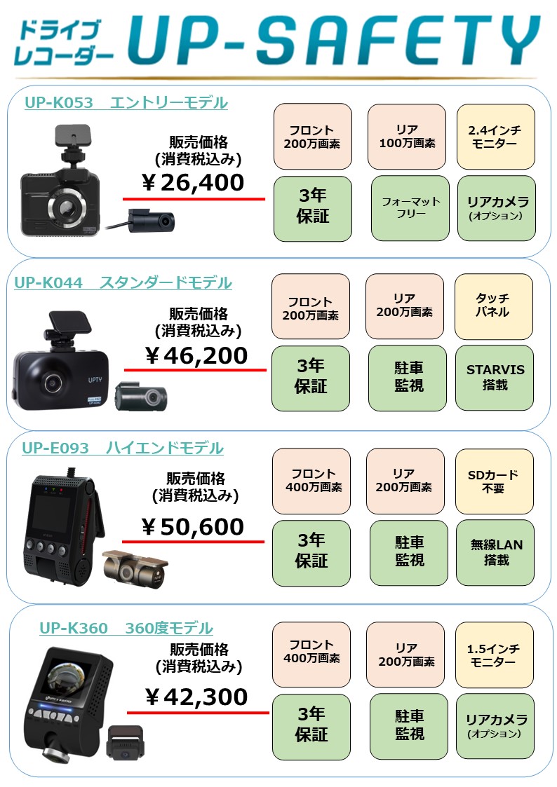 20211128ドラレコ値段表